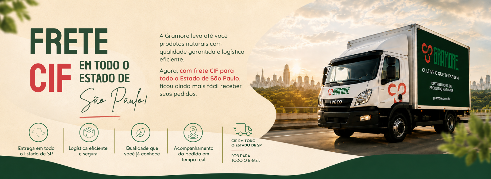 Frete CIF para São Paulo