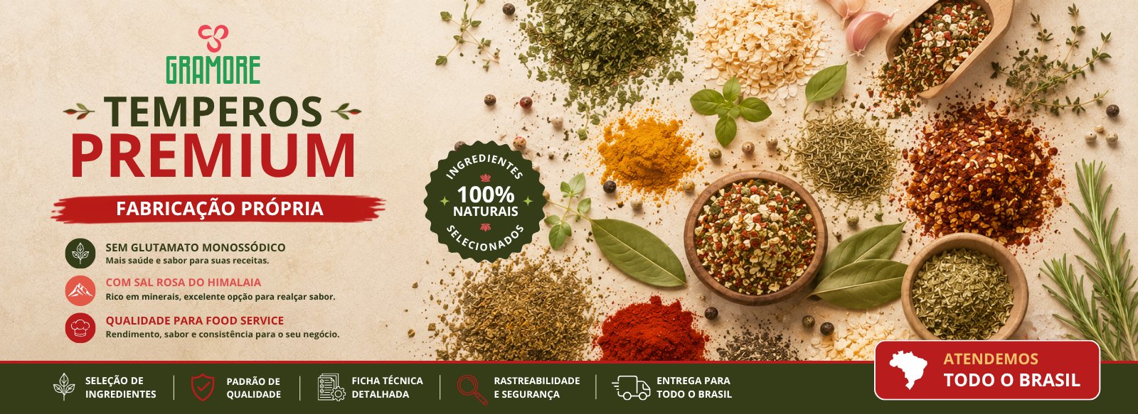 Temperos Premium - Fabricação Própria