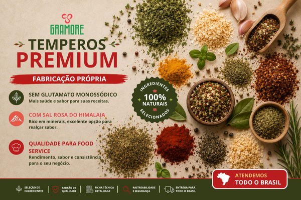 Temperos Premium - Fabricação Própria